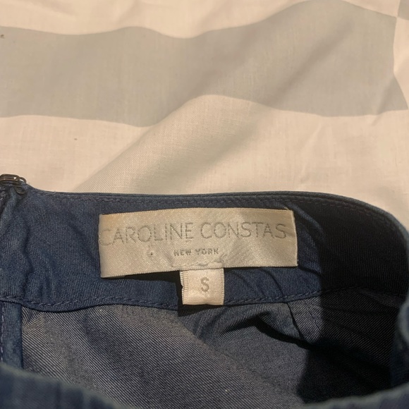 Caroline Constas Ruffle Denim Top - Picture 6 of 10